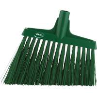 Angle Broom Head, X-Coarse Bristles, 12", Polyester, Green NRZ Safety Inc.