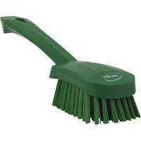 Brosse &agrave; r&eacute;curer avec manche court, Soies Ferme, Longueur de 10", Vert NRZ Safety Inc.