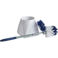 Brosse &agrave; cuvettes avec lave-rebord et valet, 15" l, Soies Synth&eacute;tique, Blanc NRZ Safety Inc.