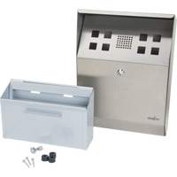 Smoking Receptacle, Wall-Mount, Stainless Steel, 1.6 Litres Capacity, 13-4/5" Height NRZ Safety Inc.