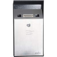 Smoking Receptacle, Wall-Mount, Stainless Steel, 1 Litre Capacity, 11-4/5" Height NRZ Safety Inc.