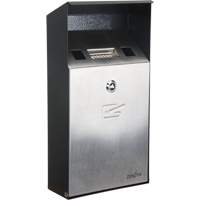 Smoking Receptacle, Wall-Mount, Stainless Steel, 1 Litre Capacity, 11-4/5" Height NRZ Safety Inc.