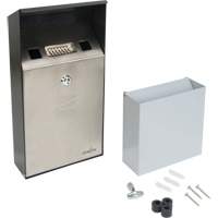 Smoking Receptacle, Wall-Mount, Stainless Steel, 1 Litre Capacity, 11-4/5" Height NRZ Safety Inc.