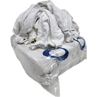 Wiping Rags, Cotton/Fleece, White, 25 lbs. NRZ Safety Inc.