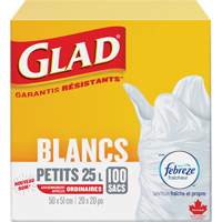 Small 25L Febreze Garbage Bags, Regular, 20" W x 20" L, White NRZ Safety Inc.