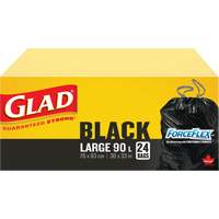 90L Garbage Bags, Regular, 30" W x 33" L, Black NRZ Safety Inc.