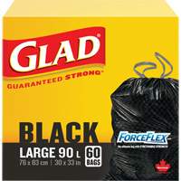 90L Garbage Bags, Regular, 30" W x 33" L, Black NRZ Safety Inc.