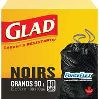 90L Garbage Bags, Regular, 30" W x 33" L, Black NRZ Safety Inc.