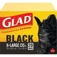 135L Garbage Bags, Regular, 31" W x 42" L, Black NRZ Safety Inc.