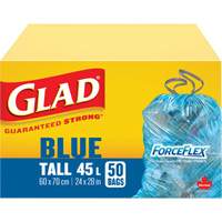 45L Recycling Bags, Regular, 24" W x 28" L, Blue NRZ Safety Inc.