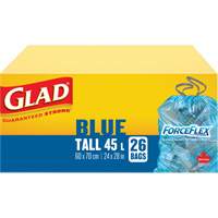 45L Recycling Bags, Regular, 24" W x 28" L, Blue NRZ Safety Inc.