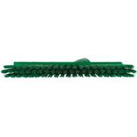 Dustpan Broom with Angled Thread, Medium Bristles, 10", Polyester, Green NRZ Safety Inc.