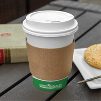 Kraft Coffee Cup Sleeves, Paper, 12 oz. - 20 oz., Brown NRZ Safety Inc.