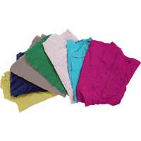 Recycled Material Wiping Rags, Cotton, Mix Colours, 10 lbs. NRZ Safety Inc.