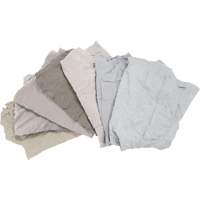 Recycled Material Wiping Rags, Cotton, White, 25 lbs. NRZ Safety Inc.