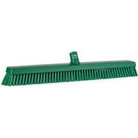 Heavy-Duty Push Broom, Fine/Stiff Bristles, 24", Green NRZ Safety Inc.