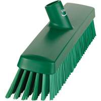 Push Broom Head, Fine/Stiff Bristles, 16-1/2", Polyester/Polypropylene, Green NRZ Safety Inc.
