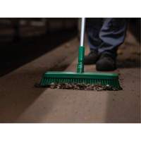 Push Broom Head, Fine/Stiff Bristles, 16-1/2", Polyester/Polypropylene, Green NRZ Safety Inc.