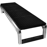 Trousse de plateforme de travail modulaire en aluminium lisse FOUNDATION, 18" la x 72" pr, Capacit&eacute; de 400 lb, Enti&egrave;rement soud&eacute; NRZ Safety Inc.