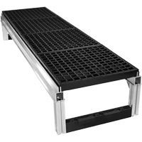 Trousse de plateforme de travail modulaire en aluminium &agrave; drainage ouvert FOUNDATION, 18" la x 72" pr, Capacit&eacute; de 400 lb, Enti&egrave;rement soud&eacute; NRZ Safety Inc.