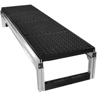 Trousse de plateforme de travail modulaire en aluminium avec surface &agrave; relief &agrave; larmes FOUNDATION, 18" la x 72" pr, Capacit&eacute; de 400 lb, Enti&egrave;rement soud&eacute; NRZ Safety Inc.