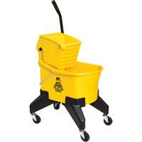 Seau & essoreuse pour vadrouille Grizzly, Pression vers le bas, 8 gal. US (32 pintes), Jaune NRZ Safety Inc.