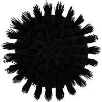 HyDrive Round Drill Brush, Extra Stiff Bristles, 3-1/10" Long, Black NRZ Safety Inc.
