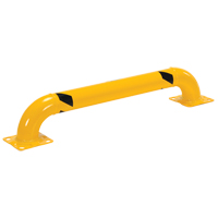 Garde-corps &agrave; profil bas pour rayonnages, 4' la x 0,75' h, Jaune NRZ Safety Inc.
