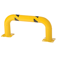 Garde-corps &agrave; profil bas pour rayonnages, 3' la x 1,4' h, Jaune NRZ Safety Inc.