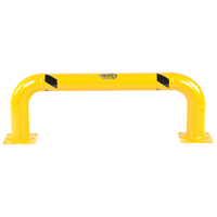 Garde-corps &agrave; profil bas pour rayonnages, 4' la x 1,4' h, Jaune NRZ Safety Inc.