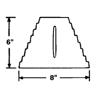 Wheel Chock, 9" x 8" x 6", Black NRZ Safety Inc.