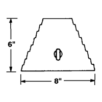 Wheel Chock, 9" x 8" x 6", Black NRZ Safety Inc.