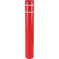 Polyethylene Bollard Covers, 4-1/2" Dia. x 52" L, Red NRZ Safety Inc.