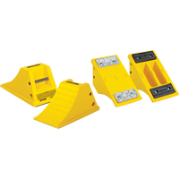 All-Terrain Heavy-Duty Wheel Chocks, Polyurethane, Yellow, 8-1/2" W x 15-1/2" D x 8-1/4" H NRZ Safety Inc.