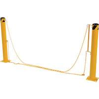 Syst&egrave;me de bornes de protection et chaînes pour quai, Acier, 42" h x 6-5/8" la, Jaune NRZ Safety Inc.