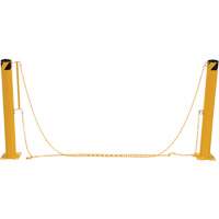 Syst&egrave;me de bornes de protection et chaînes pour quai, Acier, 42" h x 6-5/8" la, Jaune NRZ Safety Inc.