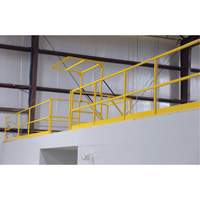 Mezzanine Safety Gate, 68-1/2" L x 42" H, 80-1/16" Raised, Yellow NRZ Safety Inc.