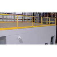 Mezzanine Safety Gate, 68-1/2" L x 42" H, 80-1/16" Raised, Yellow NRZ Safety Inc.
