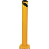 Bollard, Steel, 36" H x 4-1/2" W, Yellow NRZ Safety Inc.