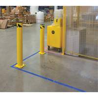 Safety Bollard, Steel, 36" H x 5-1/2" W, Yellow NRZ Safety Inc.
