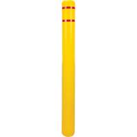 Capuchon en poly&eacute;thyl&egrave;ne pour borne de protection, 4-1/2" dia. x 52" l, Rouge/Jaune NRZ Safety Inc.