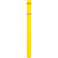 Polyethylene Bollard Cover, 4-1/2" Dia. x 64" L, Red/Yellow NRZ Safety Inc.