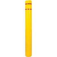 Capuchon en poly&eacute;thyl&egrave;ne pour borne de protection, 6-5/8" dia. x 60" l, Rouge/Jaune NRZ Safety Inc.