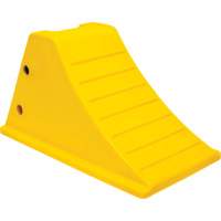 Wheel Chocks with Aluminum Tread, Polyurethane, Safety Yellow, 11-1/4" W x 21" D x 12-1/4" H NRZ Safety Inc.