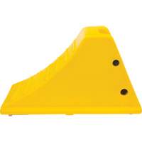 Wheel Chocks with Aluminum Tread, Polyurethane, Safety Yellow, 11-1/4" W x 21" D x 12-1/4" H NRZ Safety Inc.