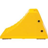 Wheel Chocks with Rubber Tread, Polyurethane, Yellow, 11-1/4" W x 21" D x 12-1/4" H NRZ Safety Inc.