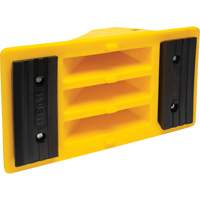 Wheel Chocks with Rubber Tread, Polyurethane, Yellow, 11-1/4" W x 21" D x 12-1/4" H NRZ Safety Inc.