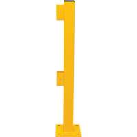 End Post for Light-Duty Guard Rails, Steel, 42" H, Safety Yellow NRZ Safety Inc.