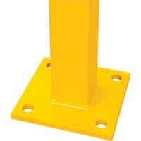 Corner Post for Light-Duty Guard Rails, Steel, 42" H, Safety Yellow NRZ Safety Inc.