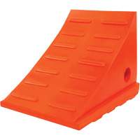 35 Ton General Purpose Wheel Chock, Urethane, Orange NRZ Safety Inc.